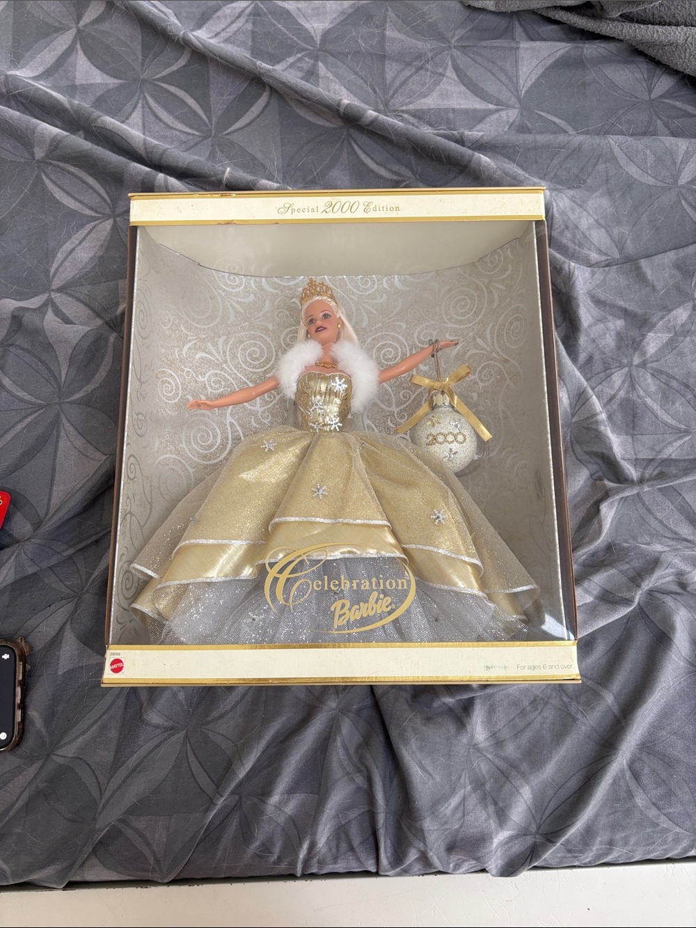 Barbie Celebration Doll in Gold and White Holiday Gown